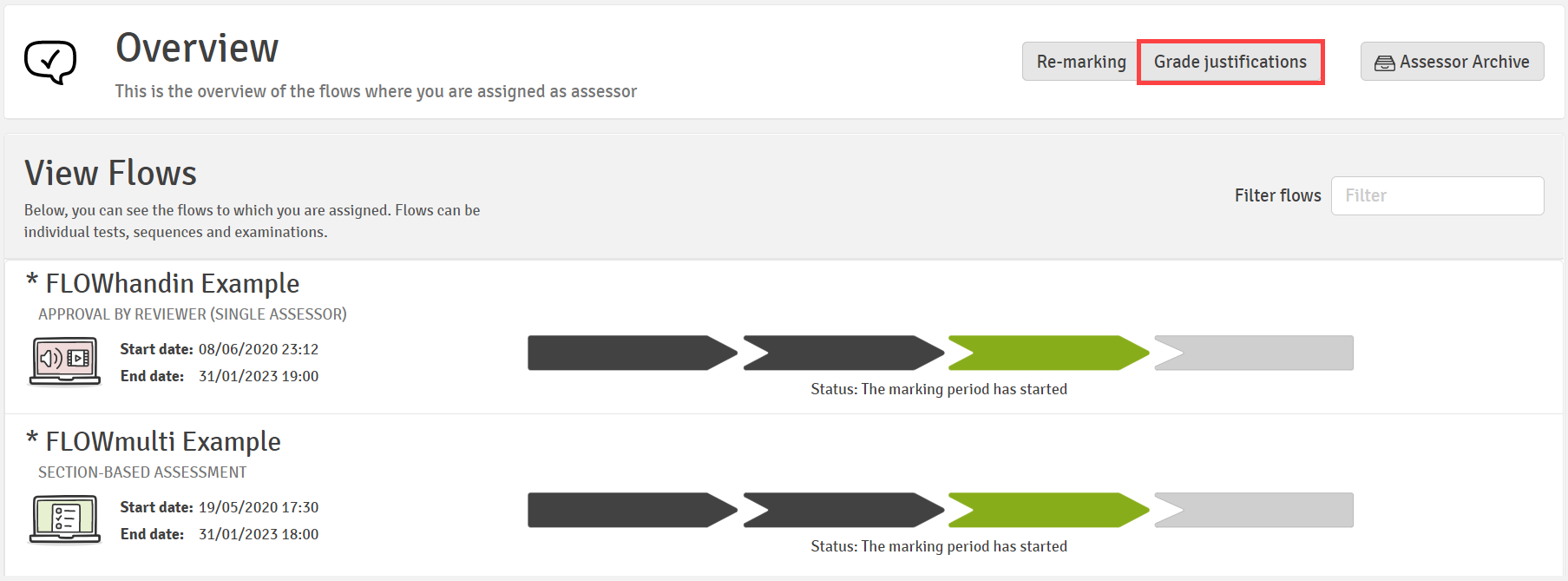 Grade Justification Requests and Remarkings Service Centre